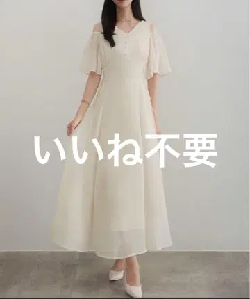 CENEA 2way V넥 시어 코르셋 원피스 아이보리 L 사이즈