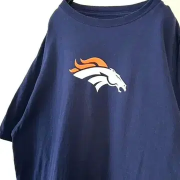 리복 NFL 덴버 브롱코스 티셔츠 L 네이비 컬러 구제 의류
