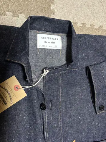GREENEBAUM 오버올 다크 블루 데님 셔츠