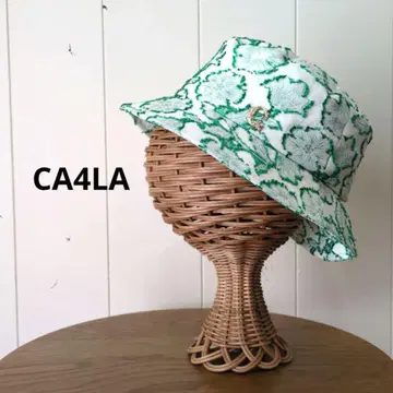 CA4LA 카시라 꽃무늬 버킷 모자 모자 햇 그린 여성용