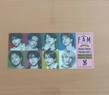 timelesz FAM 투어 회장에서만 한정판 티켓 스티커 후쿠오카