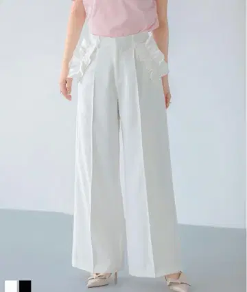 fit more 포켓 프릴 2WAY 와이드 팬츠 화이트