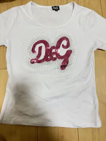 D&G 스팽글 화이트 티셔츠 M