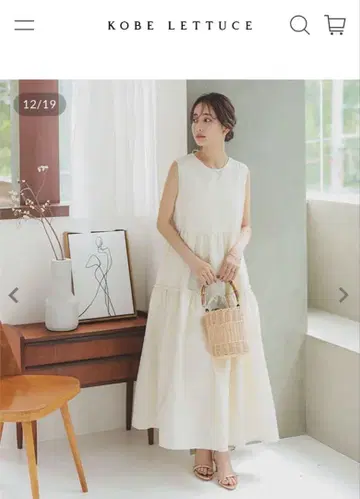 고베 레터스 쁘띠 레터스 자카드 티어드 원피스 [E3422] 품절