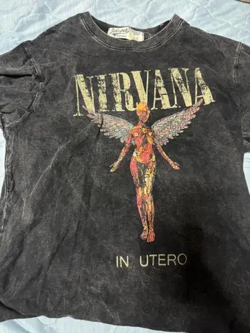 NIRVANA IN UTERO 티셔츠 L 사이즈 블랙