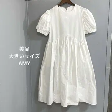96 새상품급 빅 사이즈 AMY 화이트 원피스