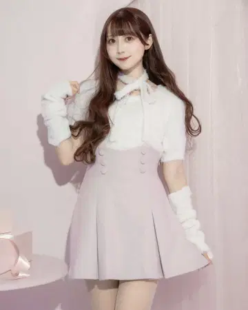 pium 하이 웨스트 미니 스커트 핑크