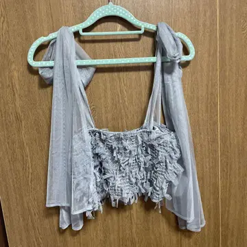 Lovilyn 리본 튤 뷔스티에 라비린