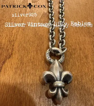 새상품급! PATRICK COX silver925 백합 문장 목걸이