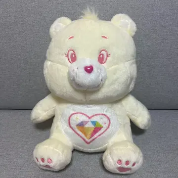 케어 베어 크림색 봉제 인형 하트 디자인
