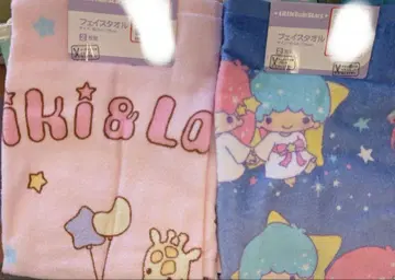 아베일 산리오 리틀트윈스타 페이스타월 각 1장 총 2장 세트