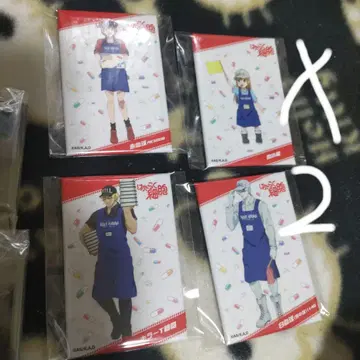 일하는 세포 스퀘어 캔뱃지 묶음 판매 컬렉션 장식 인스타