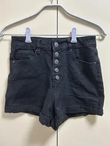 YMI 블랙 하이 라이즈 숏 팬츠 바지