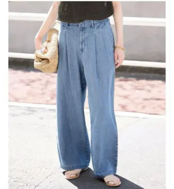 슬로브 이에나 LEDENIM TUCK TROUSER 38
