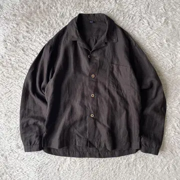 45R 컨디션 최상 린넨 908 사파리 SHIRT 1 브라운