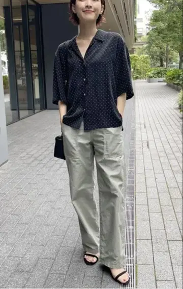 Spick & Span IPEKER 오픈 카라 셔츠