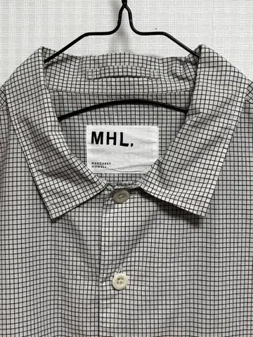 새상품급 MHL. 코튼 린넨 체크 셔츠 마가렛호웰