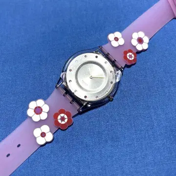 Swatch 초박형 SKIN 핑크 플라워 미사용품