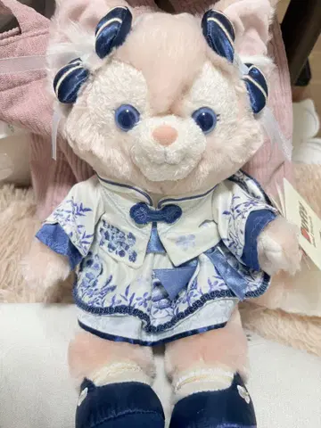 상하이 디즈니 블루 화이트 리나벨 ss 봉제 인형