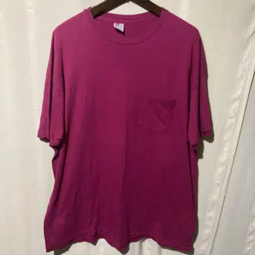 90s USA제 hanes 헤인즈 포켓 티 무지 티셔츠