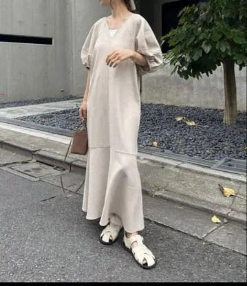 카프리슈 레마쥬 퍼프 머메이드 원피스