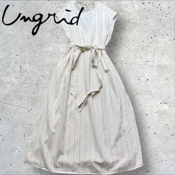 언그리드 Ungrid 원피스 코튼 린넨 시원한 프렌치 슬리브