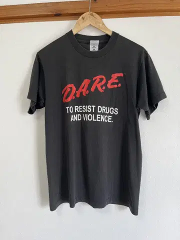 90s USA제 DARE D.A.R.E. 티셔츠 싱글 스티치