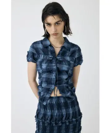 MOUSSY SHIRRING RIBBON 셔츠
