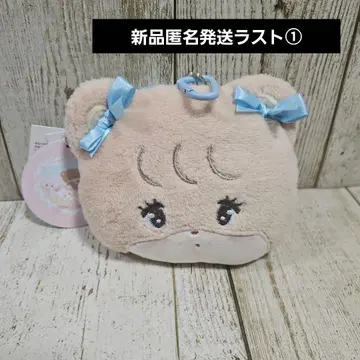 mikko 팝업 스토어 봉제 인형이 포함된 패스 케이스 라떼