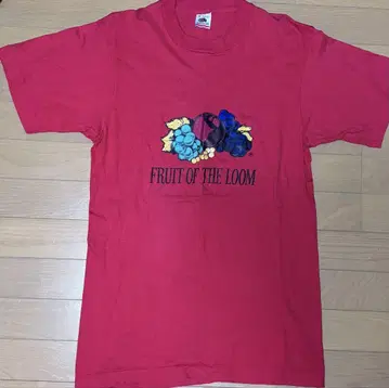 90sFRUIT OF THE LOOM 빨간색 티셔츠 M