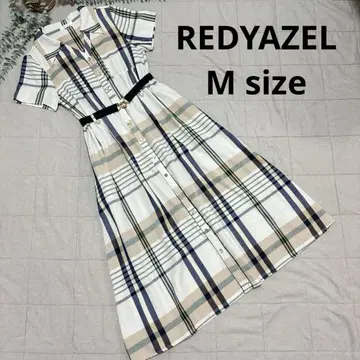 redyazell 레이디 아젤 레트로 체크 원피스 M 사이즈 벨트 포함