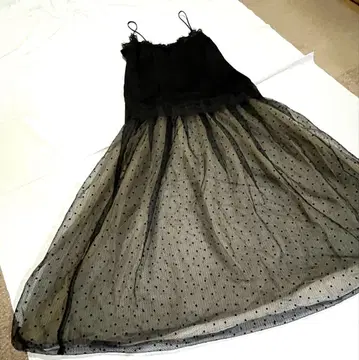JILLSTUART 질스튜어트 도트 무늬 튤 슬리브리스 원피스