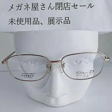 미사용품 전시품 Slen D 모양 기억 합금 템플 골드 프레임만