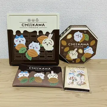 치이카와 (먼작귀) 발렌타인 초콜릿 빈 캔 거울 파우치 세트