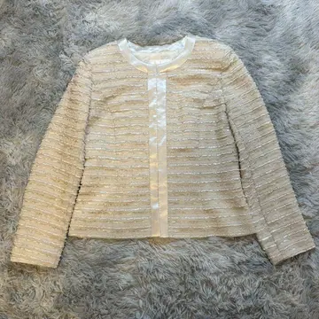 봉시리에 BON CILIE 여성용 노카라 자켓 M 베이지