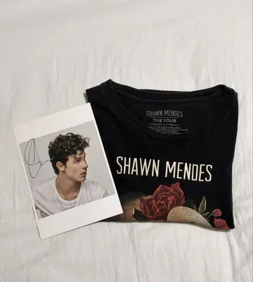 Shawn Mendes The Tour 반팔, 사인 포함 포토 카드 포함