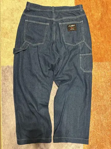 FUBU 페인터 팬츠 빅 루즈 힙합 스트릿 다크 네이비 데님