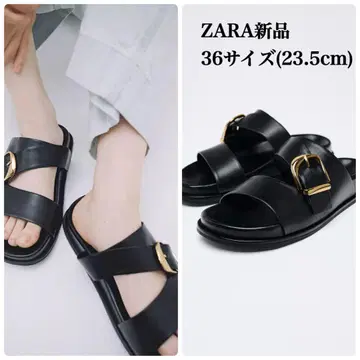 완판템 자라 버클 플랫 샌들 36 사이즈(JP23.5cm) 새상품