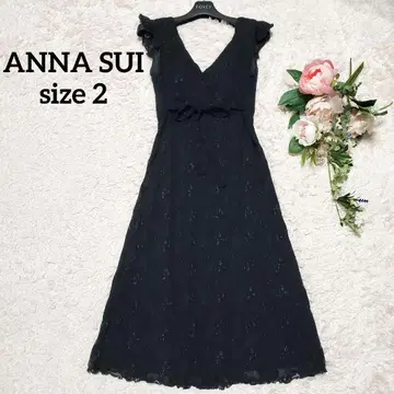 ANNA SUI 안나수이 나비 버터플라이 레이스 자수 롱 원피스