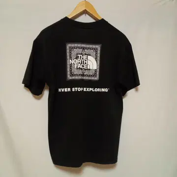 THE NORTH FACE 반다나 패턴 티셔츠 블랙