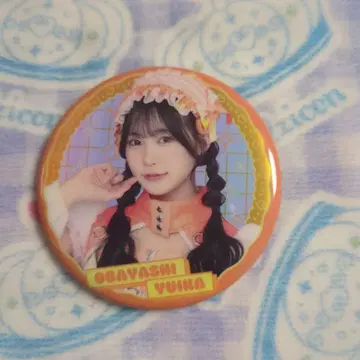 무지개 네이비 캔뱃지 오바야시 유카