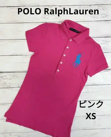 폴로 랄프로렌 빅 포니 피케 셔츠 핑크 XS 자수 슬림