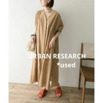 URBAN RESEARCH/코튼/면/롱 원피스/느긋한/겉옷