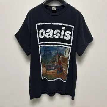 oasis 밴딩 티셔츠 hanes