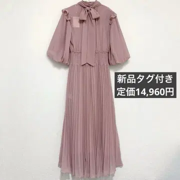 윌 셀렉션 쁘띠 하이 조젯 벌룬 슬리브 원피스