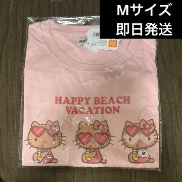 오키나와 한정판 일광화상 키티 크롭 티셔츠 M 사이즈 핑크