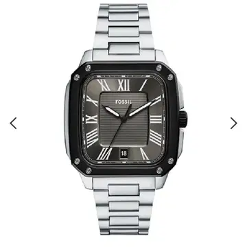 FOSSIL 실버 스퀘어형 시계