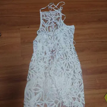 Vlas Blomm 화이트 레이스 니트