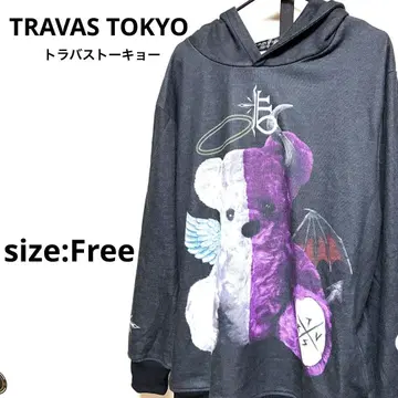 [새상품급] TRAVAS TOKYO 후드티 블랙 프리 사이즈