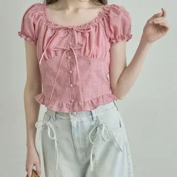 더블 리본 블라우스